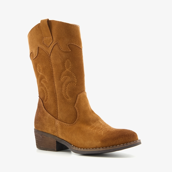 TwoDay leren meisjes western laarsjes cognac