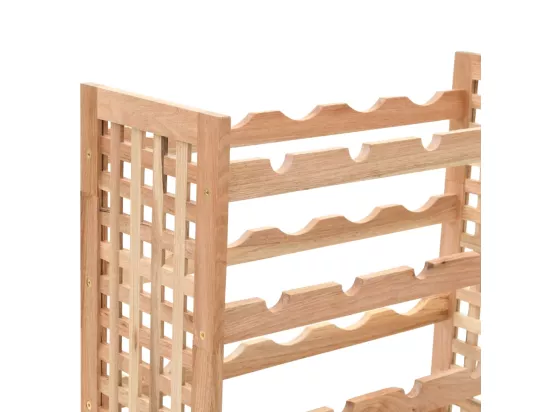 Casier à bouteilles pour 25 bouteilles Bois de noyer 63x25x73cm