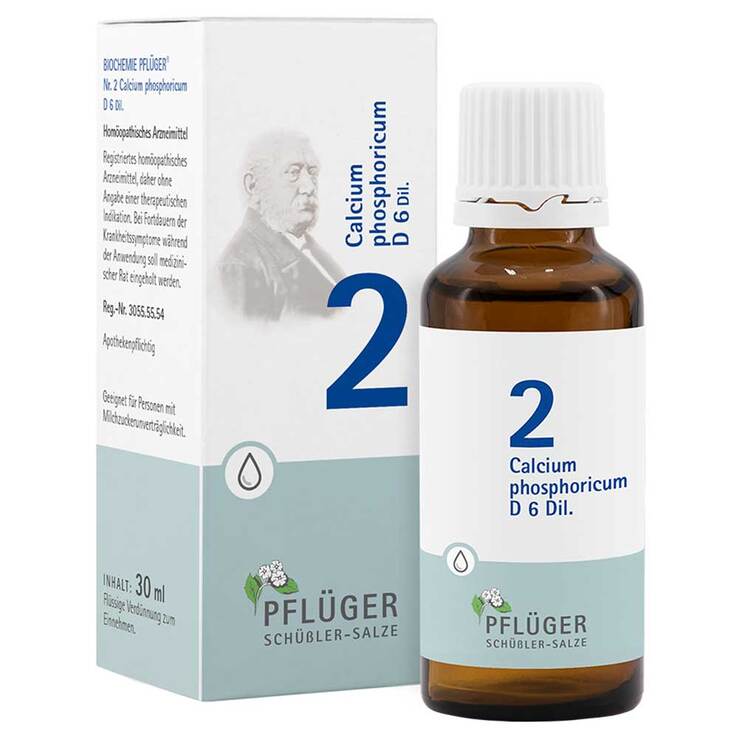 Biochemie Pflüger 2 Calcium phosphoricum D 6 Tropfen, 30 ml