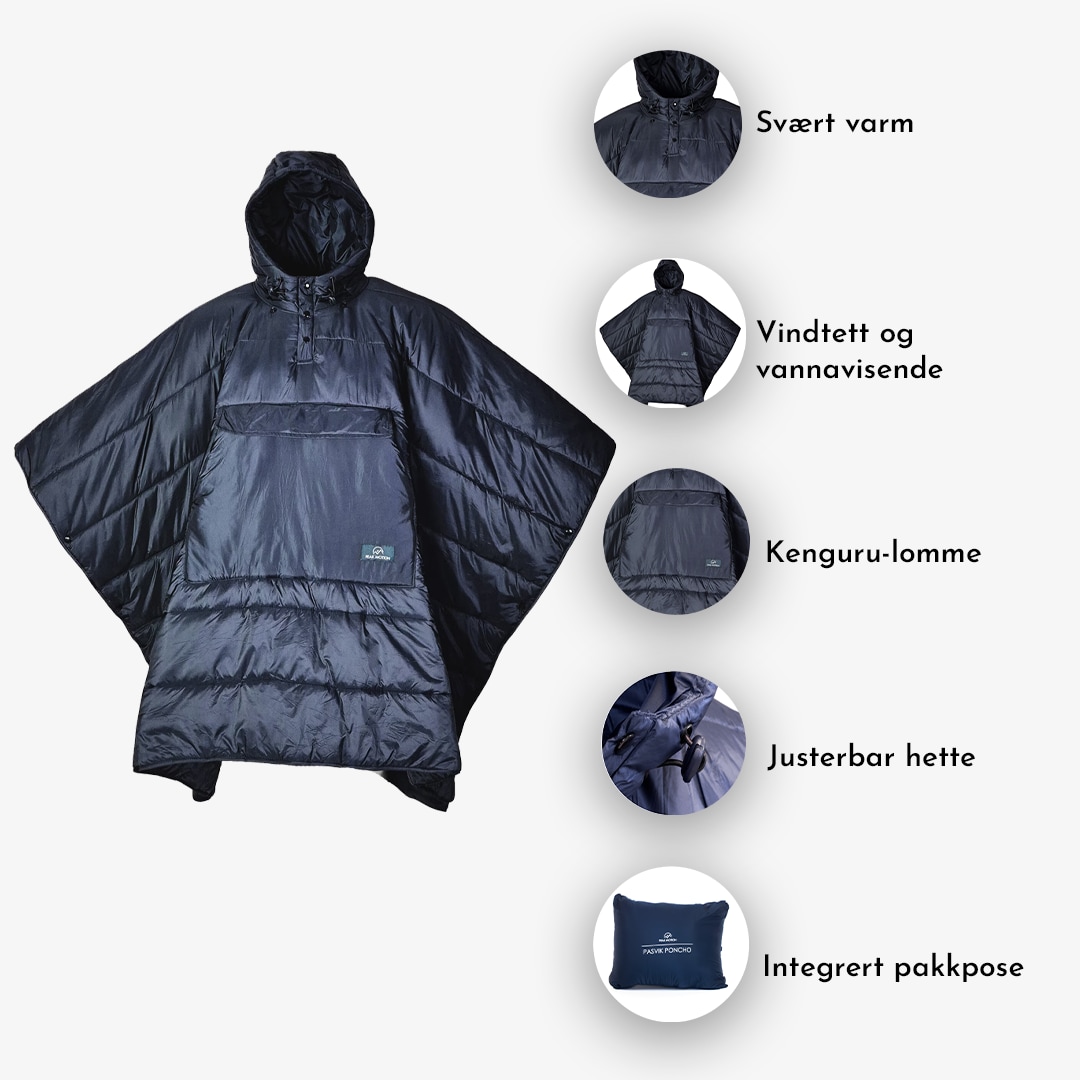 Peak Motion Pasvik Poncho<br>Isolasjonsponcho - Unisex modell