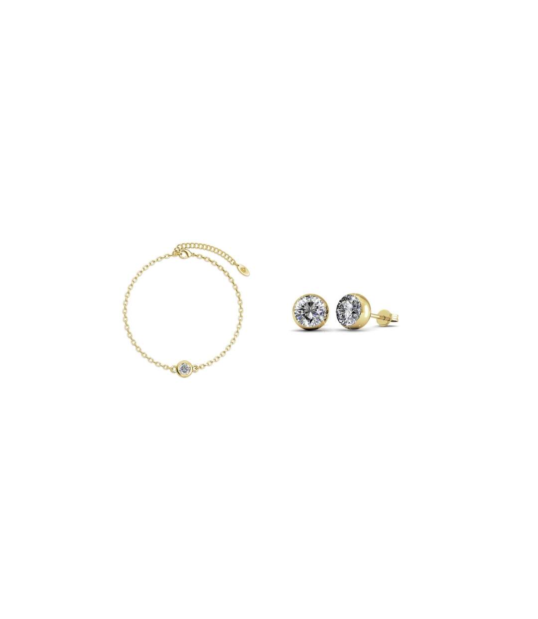 Parure Birth Stone Moon - Or Rosé et Cristal
