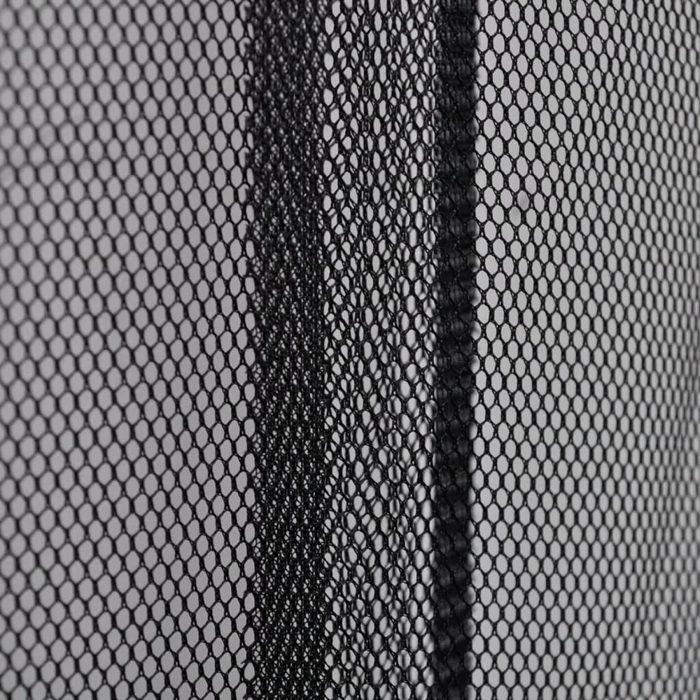 Moustiquaire rideau à 4 bandes 220 x 100 cm noir polyester