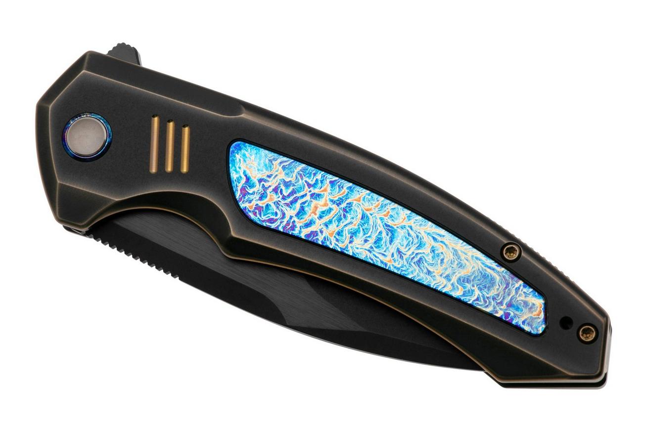 WE Knife Hyperactive WE23030-4 Black Brushed Vanax, Bronze/Black Titanium Flamed Titanium, zakmes