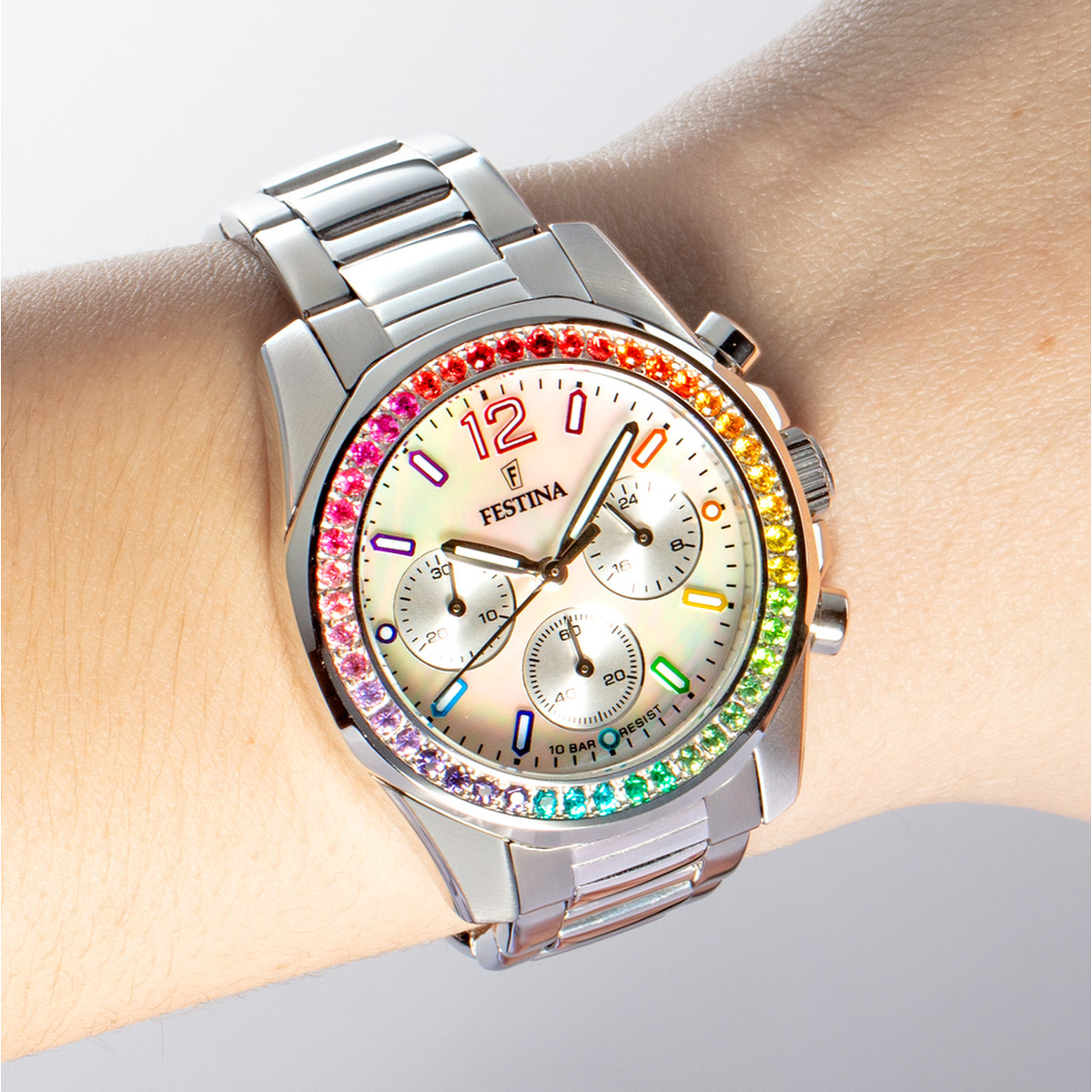 Montre FESTINA Boyfriend femme bracelet acier gris