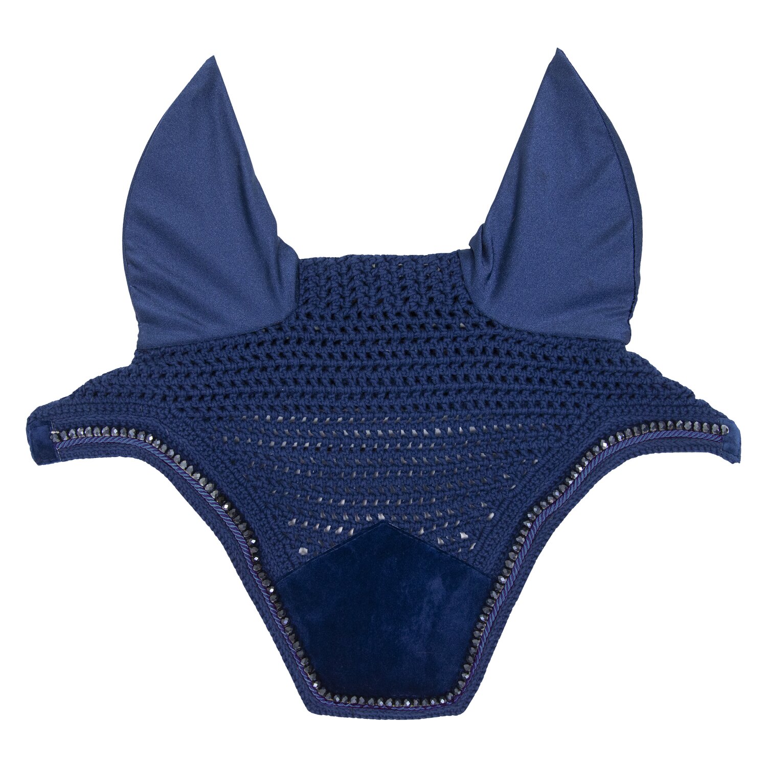 KENTUCKY Fliegenhaube Wellington Velvet Pearls  - navy - WB