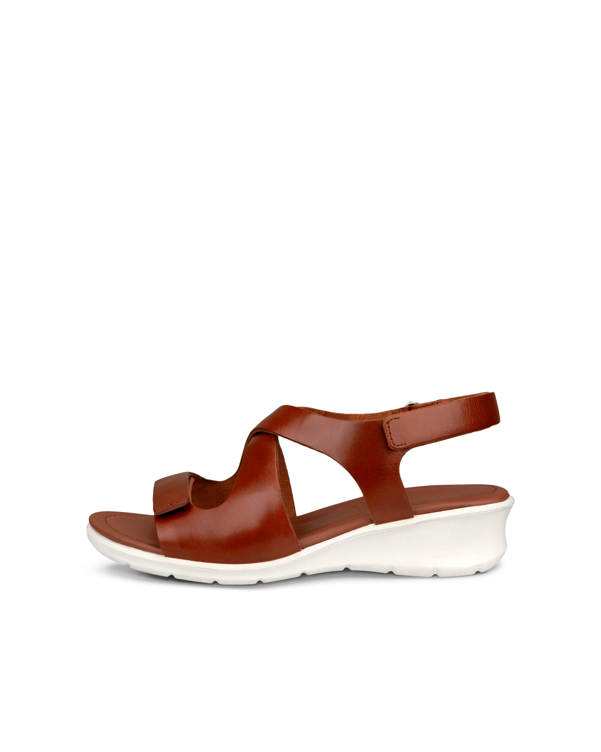 ECCO FELICIA SANDAL Damen Nubukleder Sandale mit Keilabsatz Braun