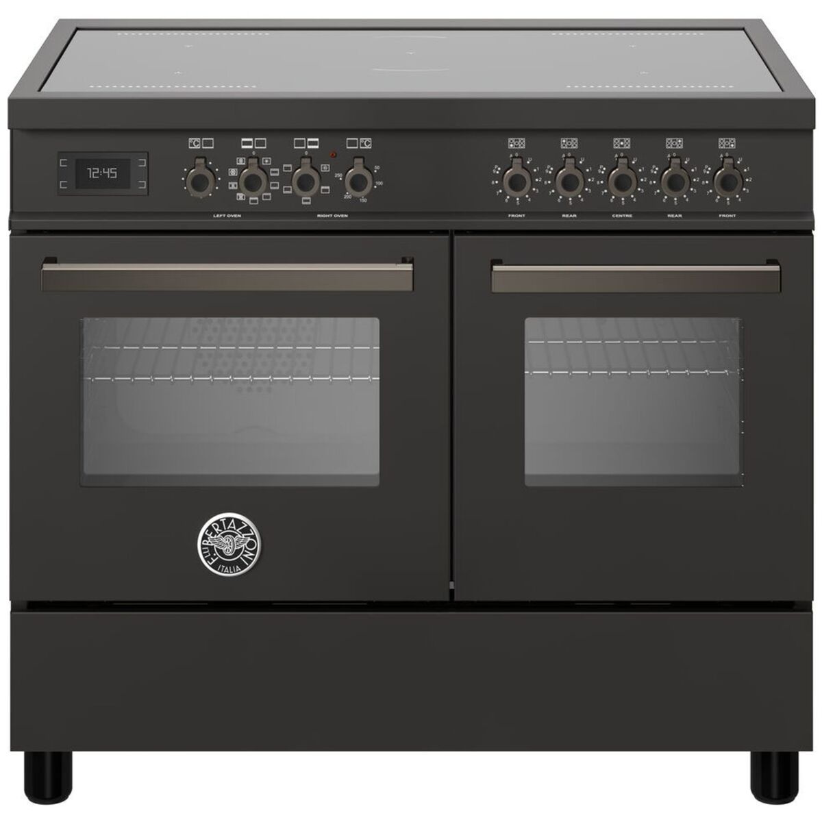 PRO105I2ECAT Professional induksjonskomfyr med dobbelovn 100 cm, Svart