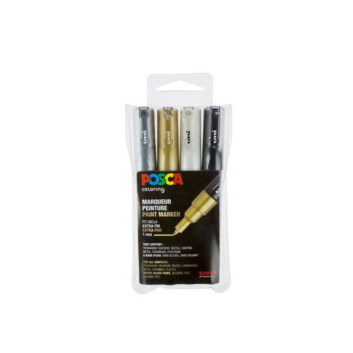 UNI POSCA Marker-Set PC-1MC, 4er Set