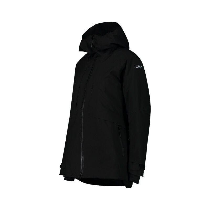 Women's long jacket in mechanical stretch loose fit for skiing and snowboarding - Veste ski femme