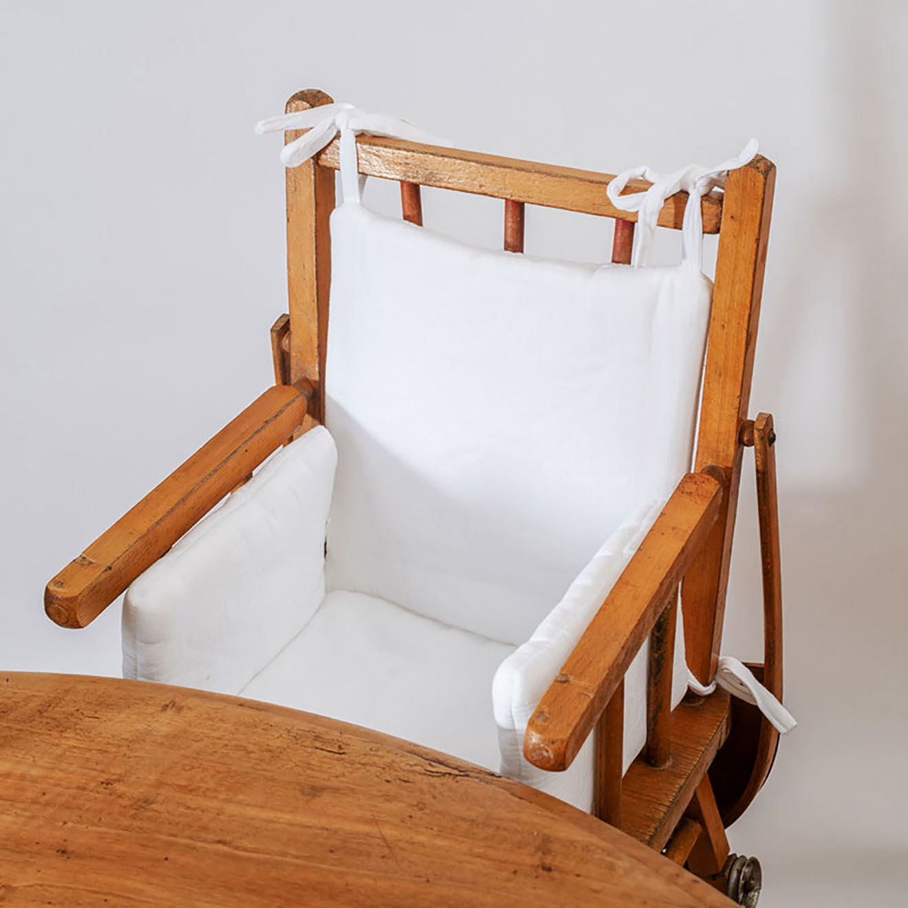 Papate Coussin de Chaise Haute en Coton Bio blanc - 31x16x27 cm
