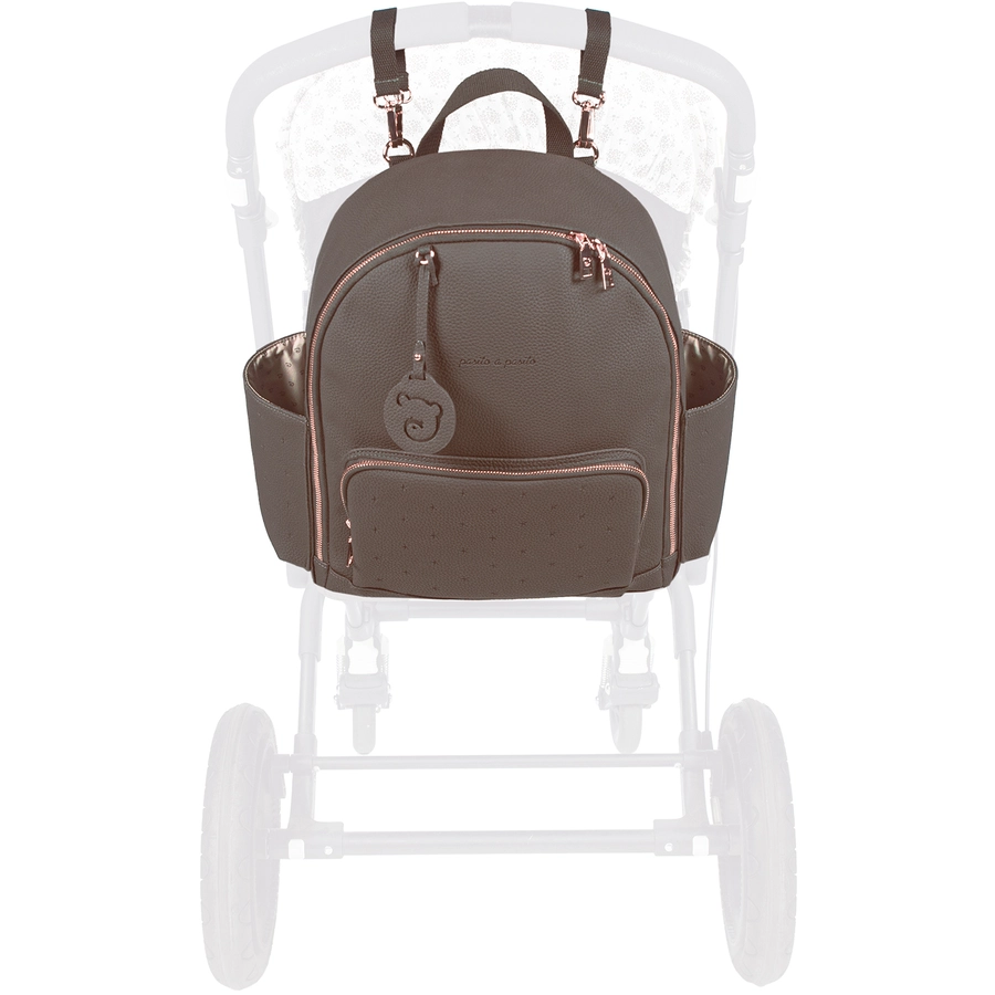pasito a pasito Wickelrucksack Sterne  braun