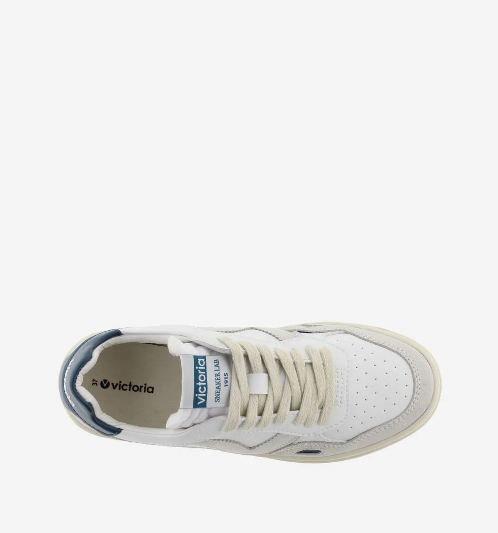 SEUL RÉTRO EFFET CUIR & CUIR FENDU Baskets style rétro hommes et femmes MARINO