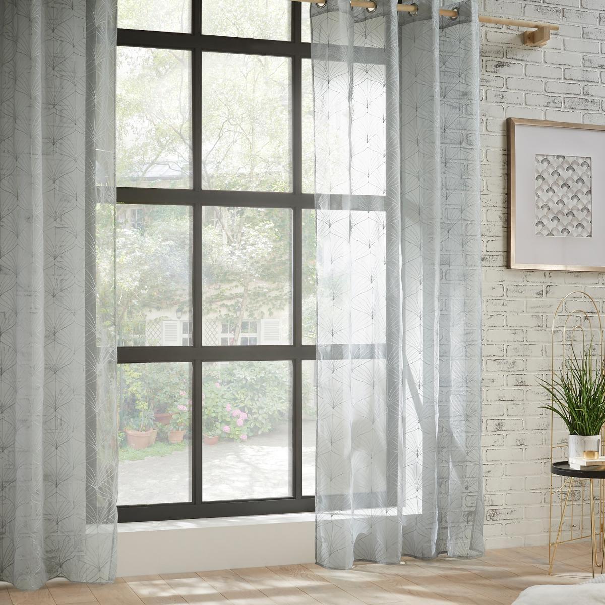 VOILAGE BRODE MIA GRIS 140X240CM