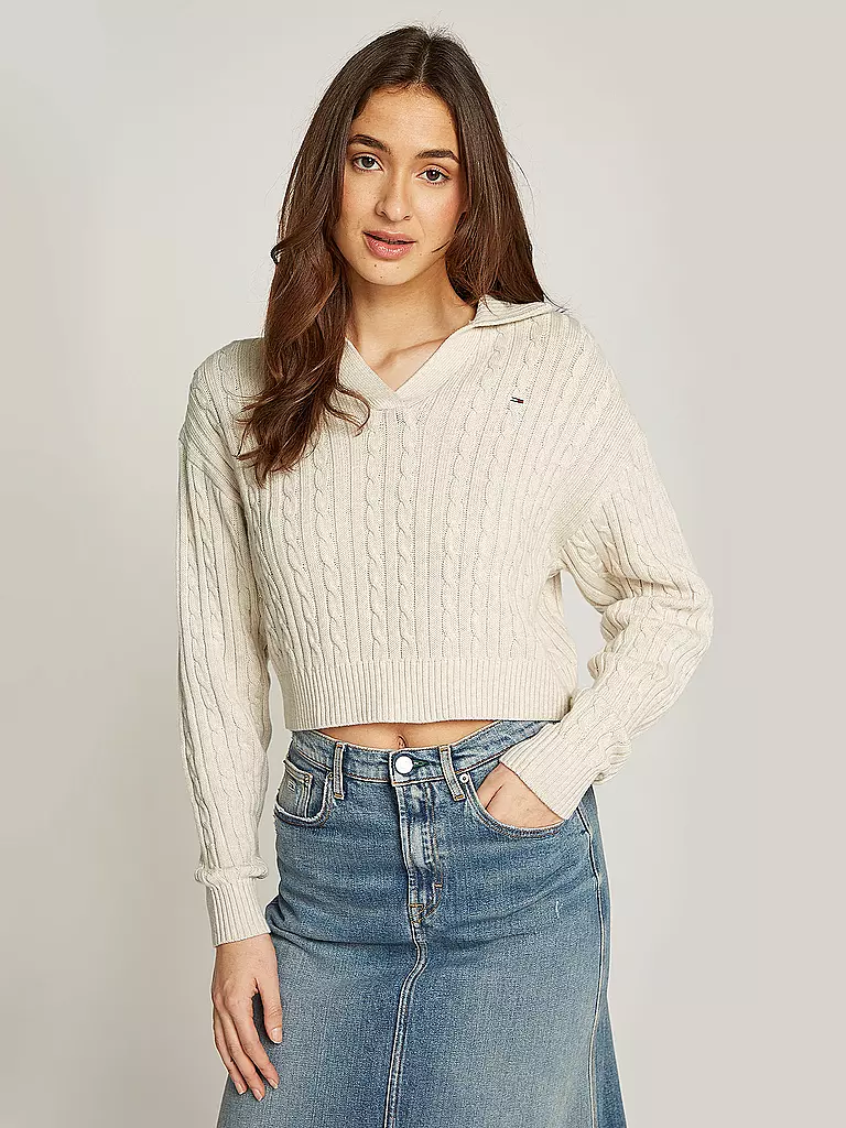 TOMMY JEANS Trojer Pullover creme
