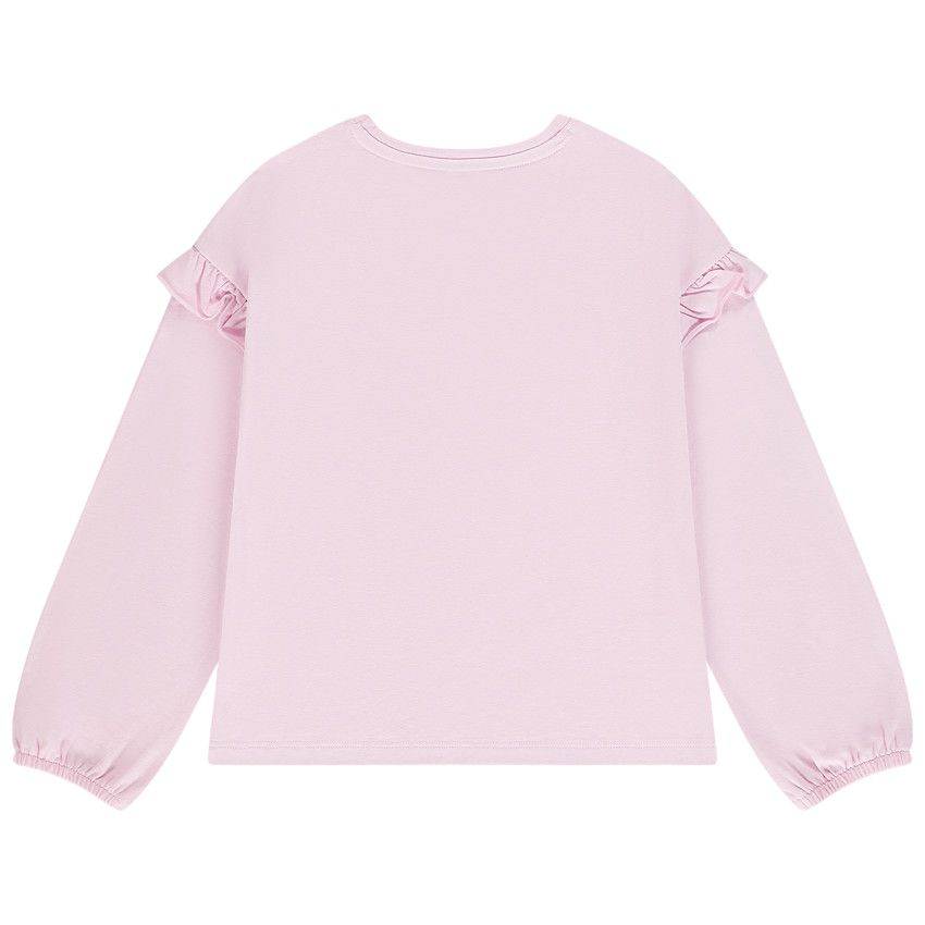T-shirt manches longues fantaisie à sequins magiques pour fille - Lilas