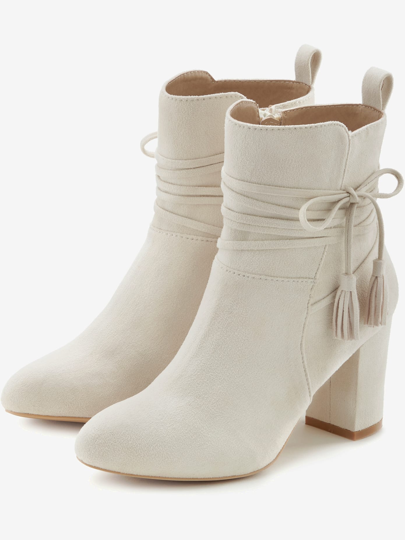 Bottines liens à nouer raffinés et laçage
