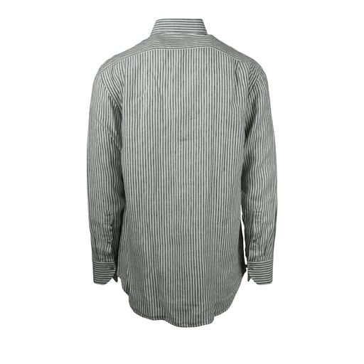 Nordstrand Luxury Linen Skjorte, Green Stribe, 40