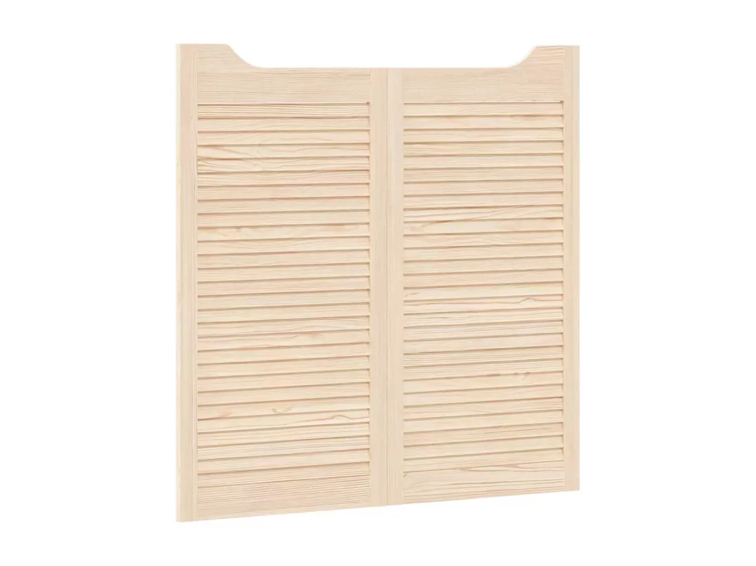 Portes battantes à persiennes 2paires 100x100cm bois massif Pin