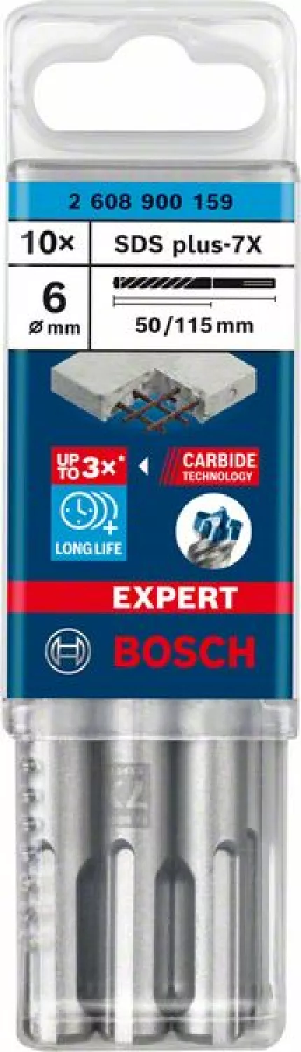 Bosch 2608900159 EXPERT Hamerboor SDS plus-7X 10st 6x50x115mm