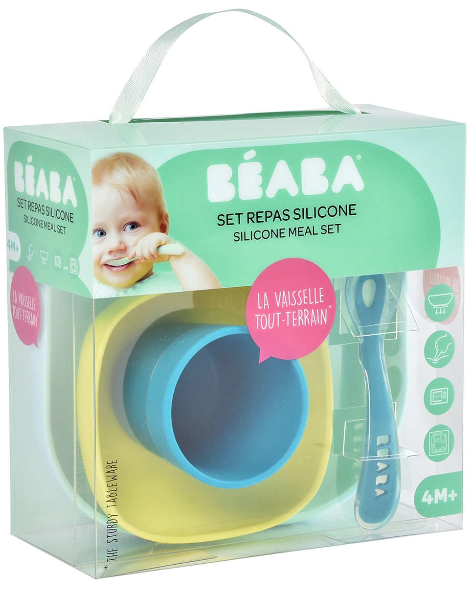 Silikon-Geschirrset BIG MEAL 4-teilig in blue