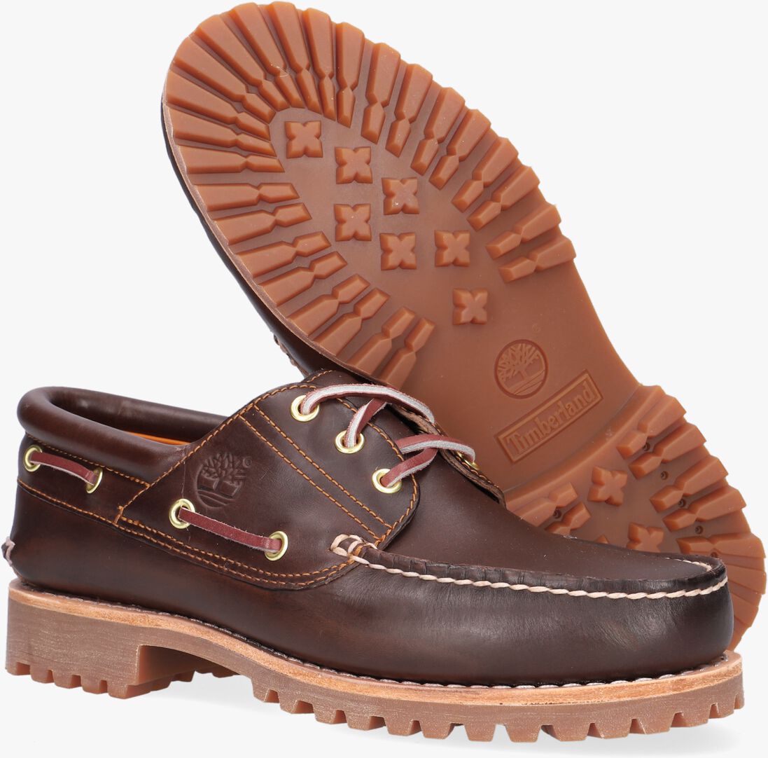 bruine timberland veterschoenen authentics 3 eye classic lug