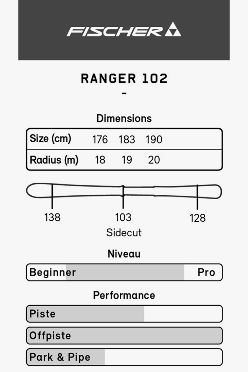 Fischer Ranger 102 Ski 2223