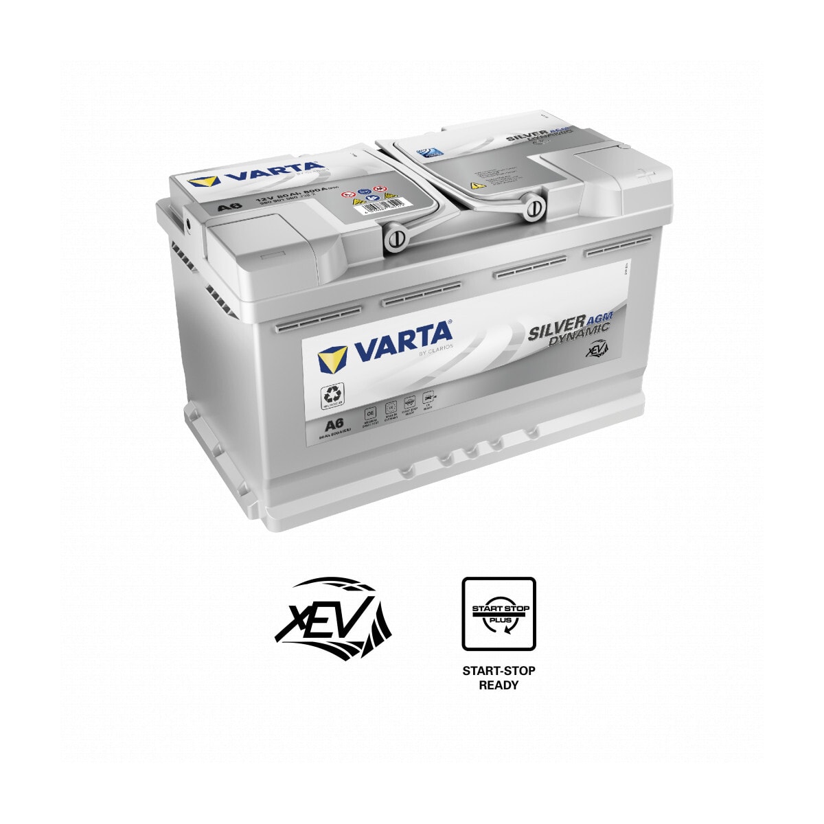 VARTA Silver Dynamic AGM Batteri 12V 80AH 800CCA (315x175x190/190mm) +høyre A6