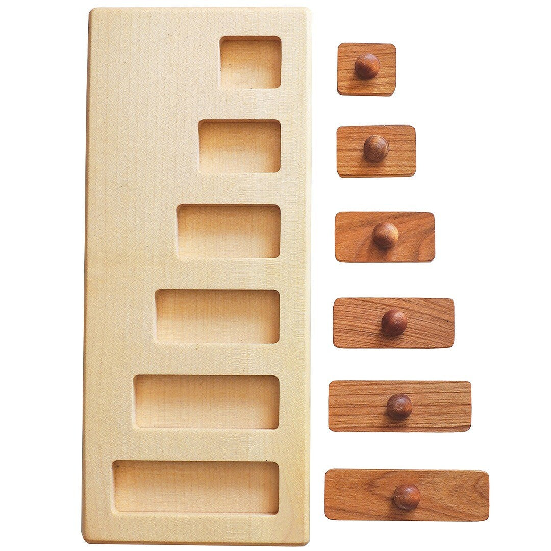 Wooden story knoppuzzel breed en kort - 6st