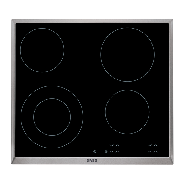 AEG Vitrokeramische kookplaat 4 kookzones HK624010XB