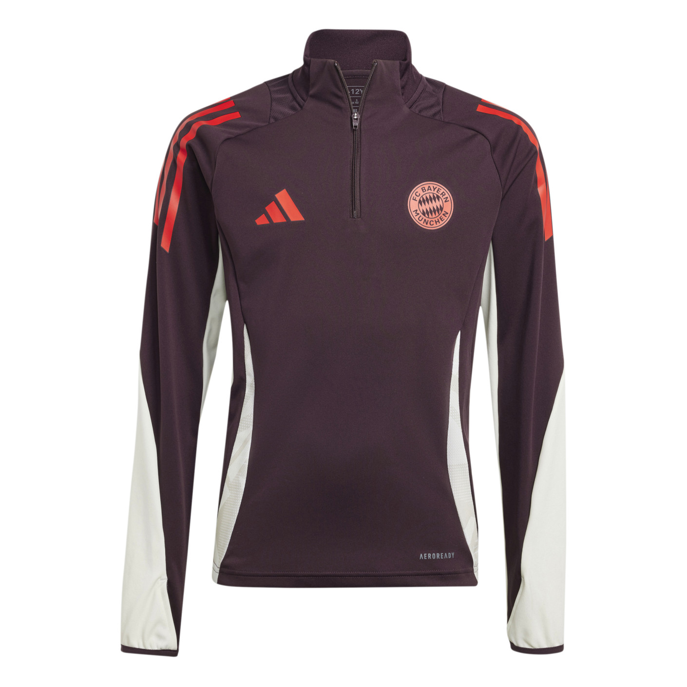 Adidas Bayern München Trainingstrui 1/4-Zip 2024-2025 Kids Bordeauxrood Wit Rood