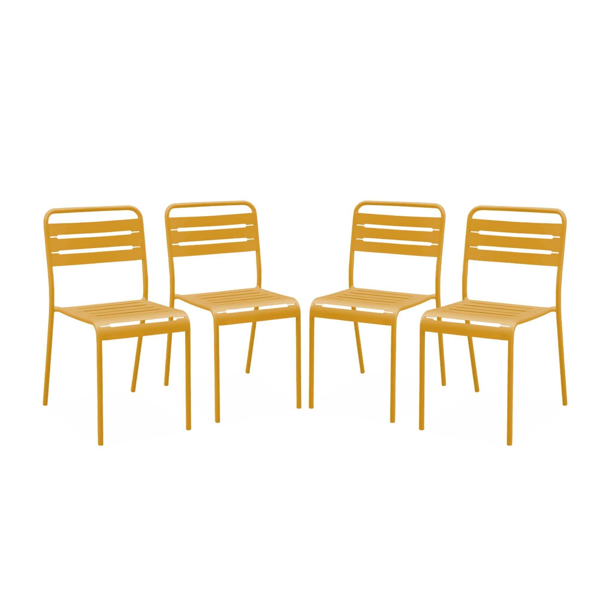 sweeek - Tuinstoelen metaal (set van 4)