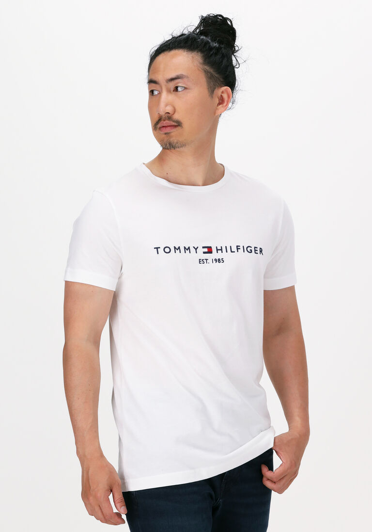TOMMY HILFIGER witte tommy hilfiger t-shirt tommy logo tee