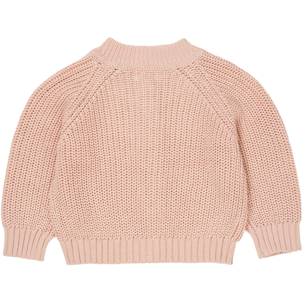 Køb COPENHAGEN COLORS Dusty Rose Strikket Classic Rib Cardigan