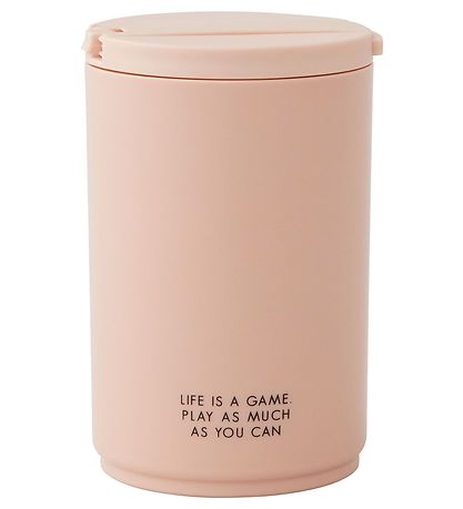 Design Letters Becher m. Strohhalme - Kids - 330 ml - Puderpink