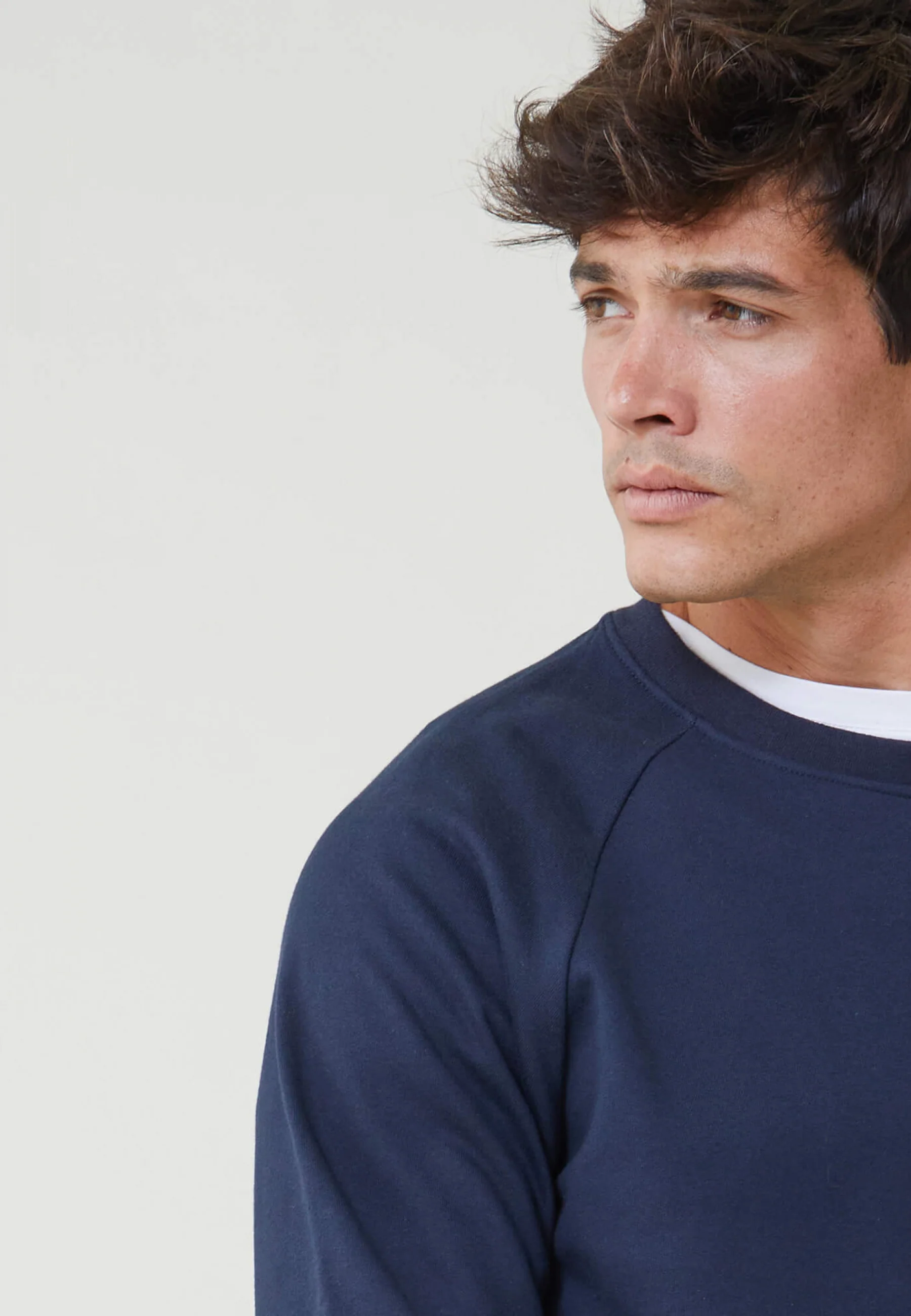Sweat-shirt en molleton gratté-Cheikh Marine