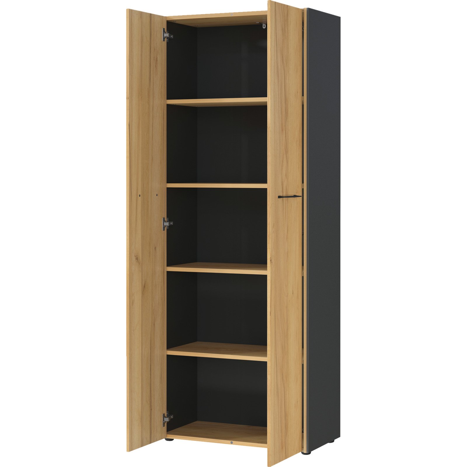 Aktenschrank Vito Dekor Eiche/Graphit-Look 75 x 196 x 40 cm
