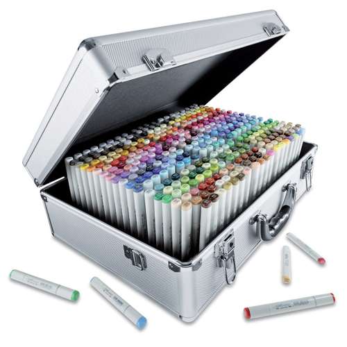COPIC® sketch Marker Aluminiumkoffer mit 358 Farbtönen
