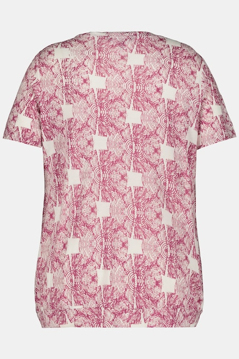 Bellieva T-Shirt, Still Funktion, Rundhals Kräusel, Kurzarm, Blüten