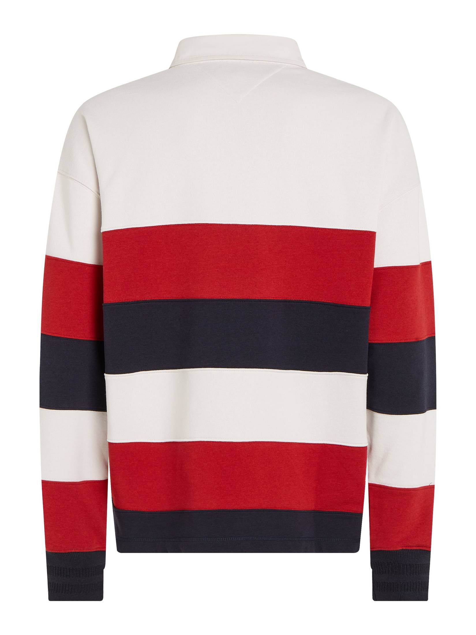 Tommy Hilfiger| Herren Rugby-Poloshirt STRIPE PREP langärmelig