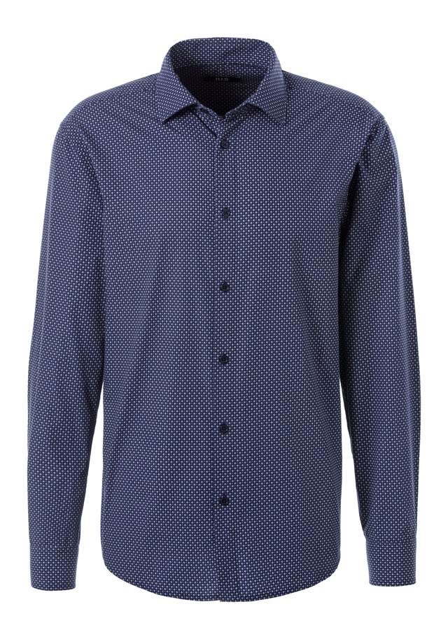 H.I.S Langarmhemd »Regular fit«, mit Haifischkragen und allover Print aus reiner Baumwolle