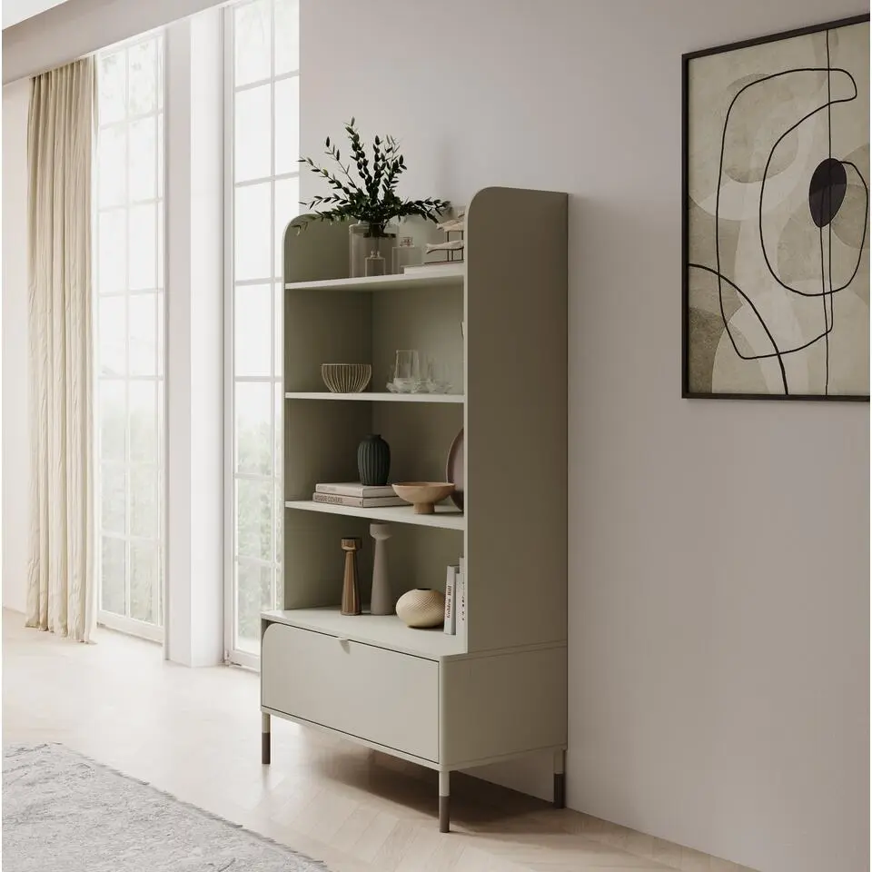 Meubella - Kinderboekenkast Hill - Beige - 89 cm