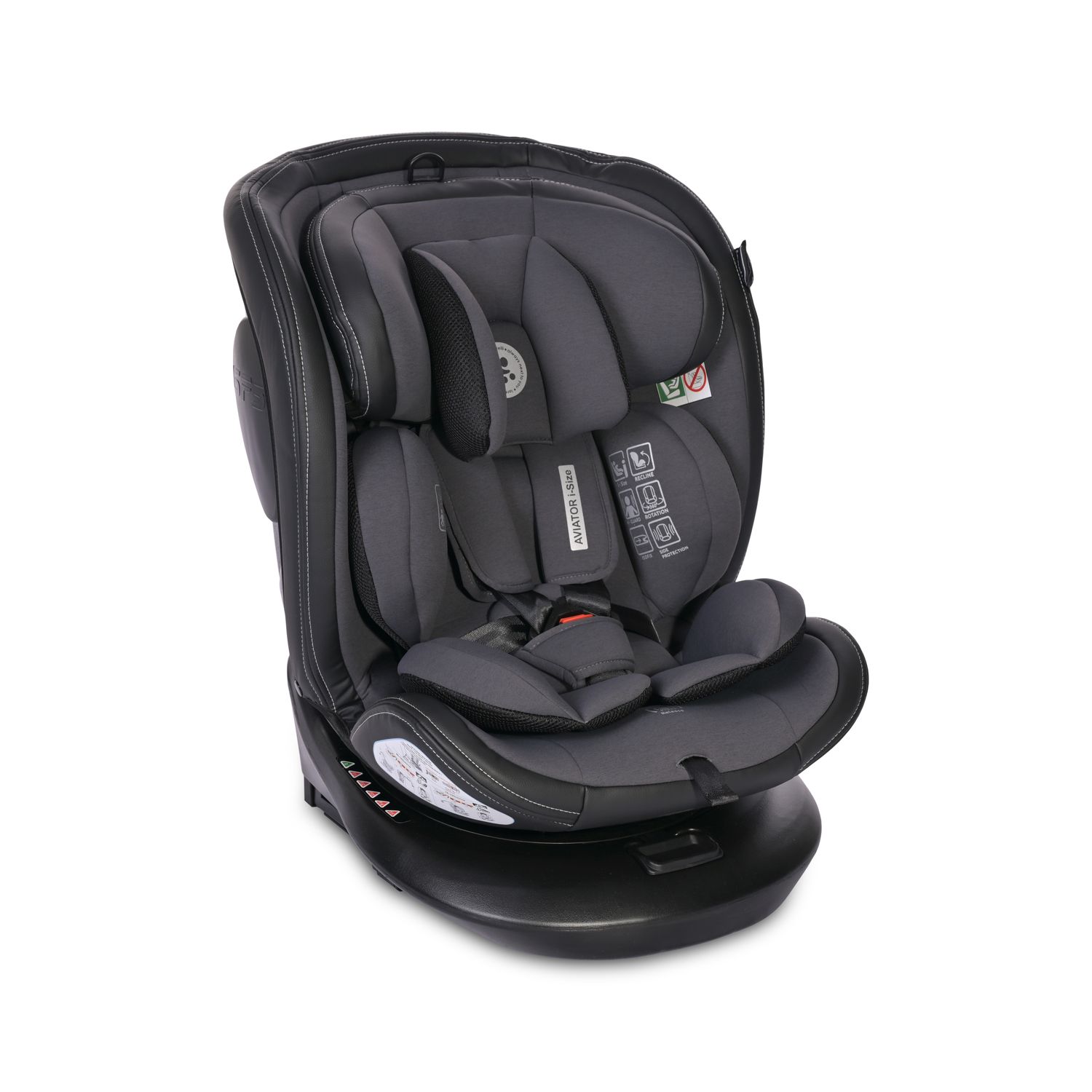 Lorelli Kindersitz i-Size Aviator (40-150cm) 360° drehbar, verstellbar, Isofix grau