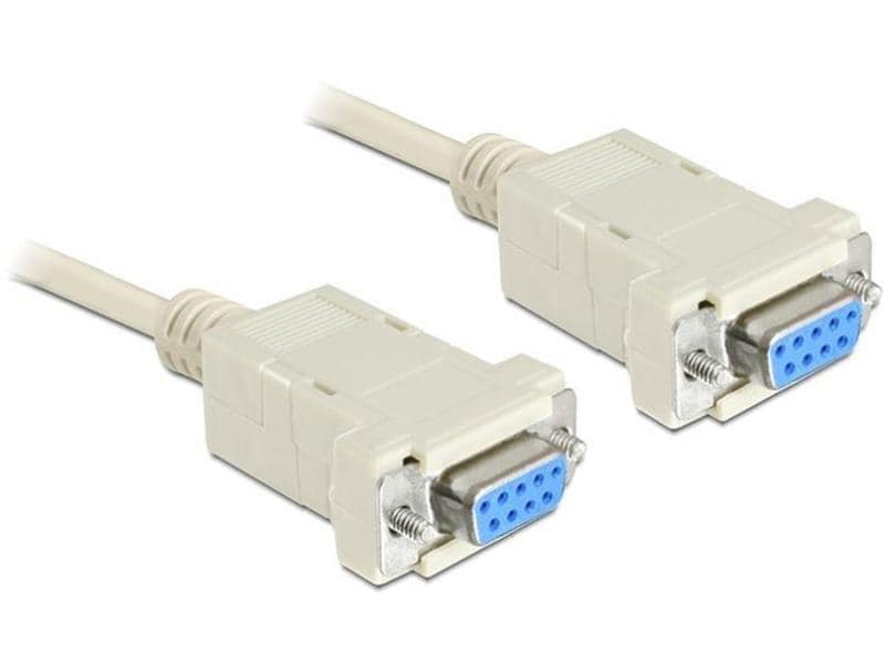 Delock Anschlusskabel RS-232 - RS-232 DB9 (f-f) Nullmodem 1 Nullmodemkabel DB9, Buchse-Buchse