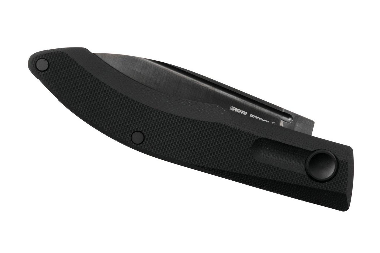 Real Steel Stella Lux 7041Z1, K110 DLC Coating, Black G10, slipjoint zakmes