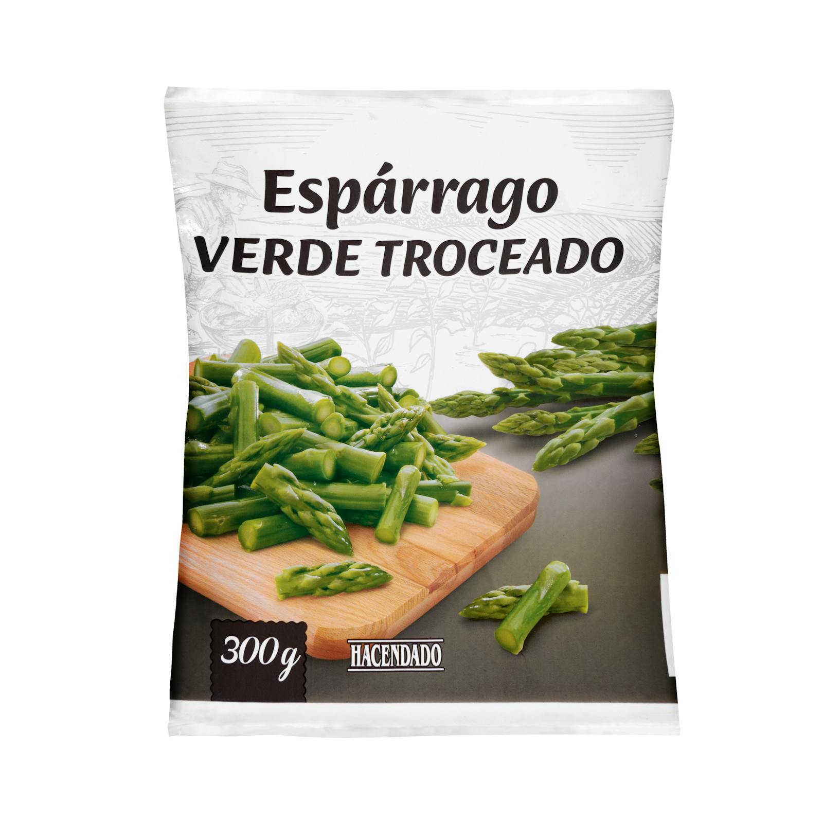 Asperges vertes hachées surgelées Hacendado