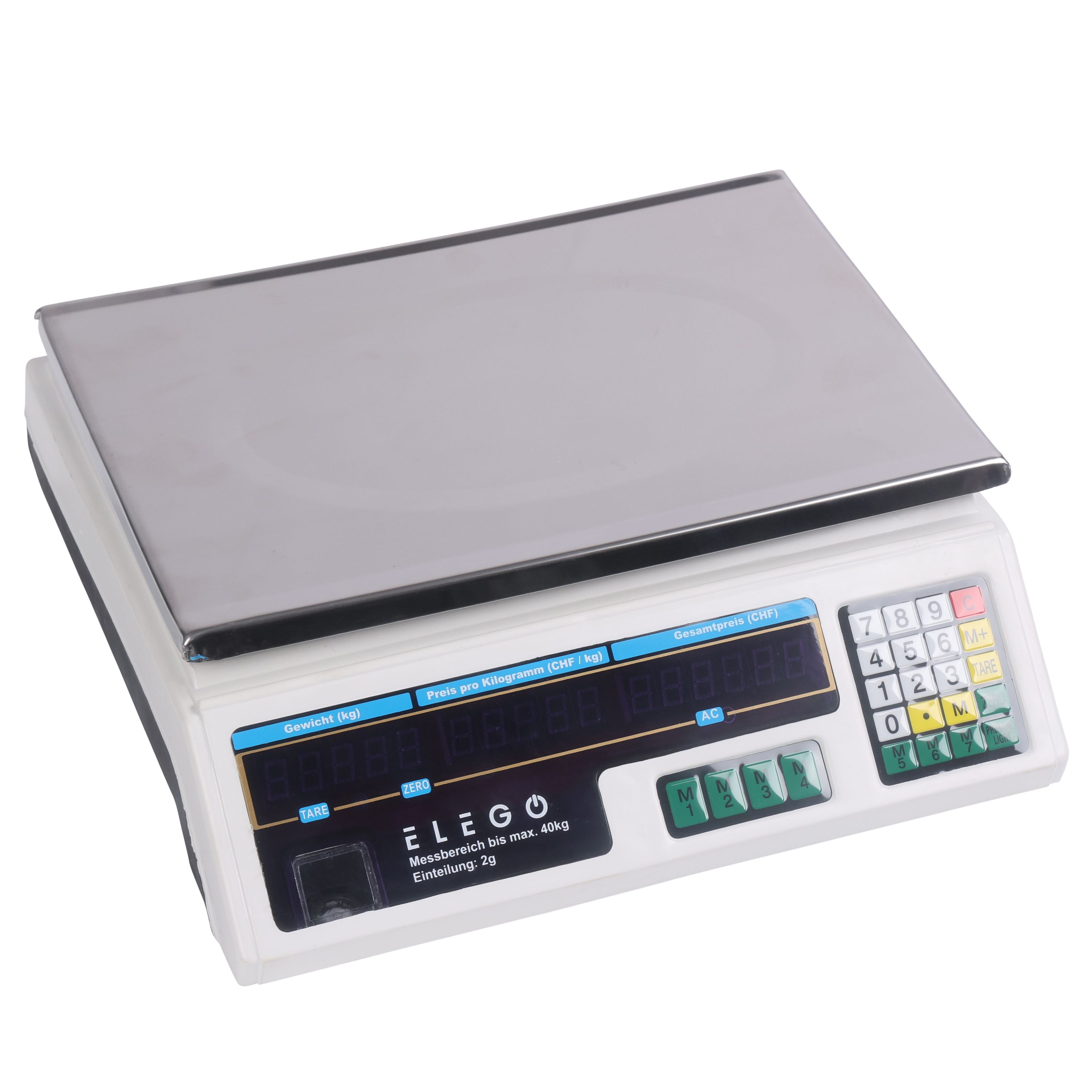 Waage digital mit Preisanzeige 40 kg / 2 g
