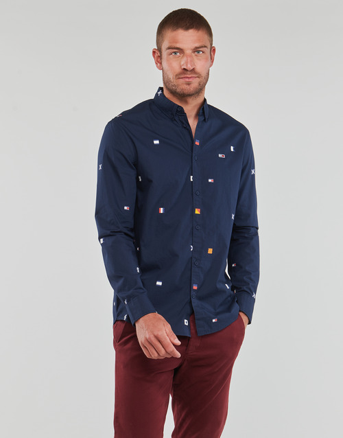 Tommy Jeans - TJM CLSC FLAG CRITTER SHIRT - Marine