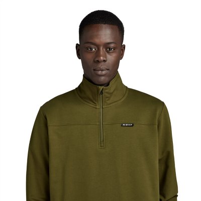 Sweatshirt zippé homme Half Zip Tweeter VERT G-STAR