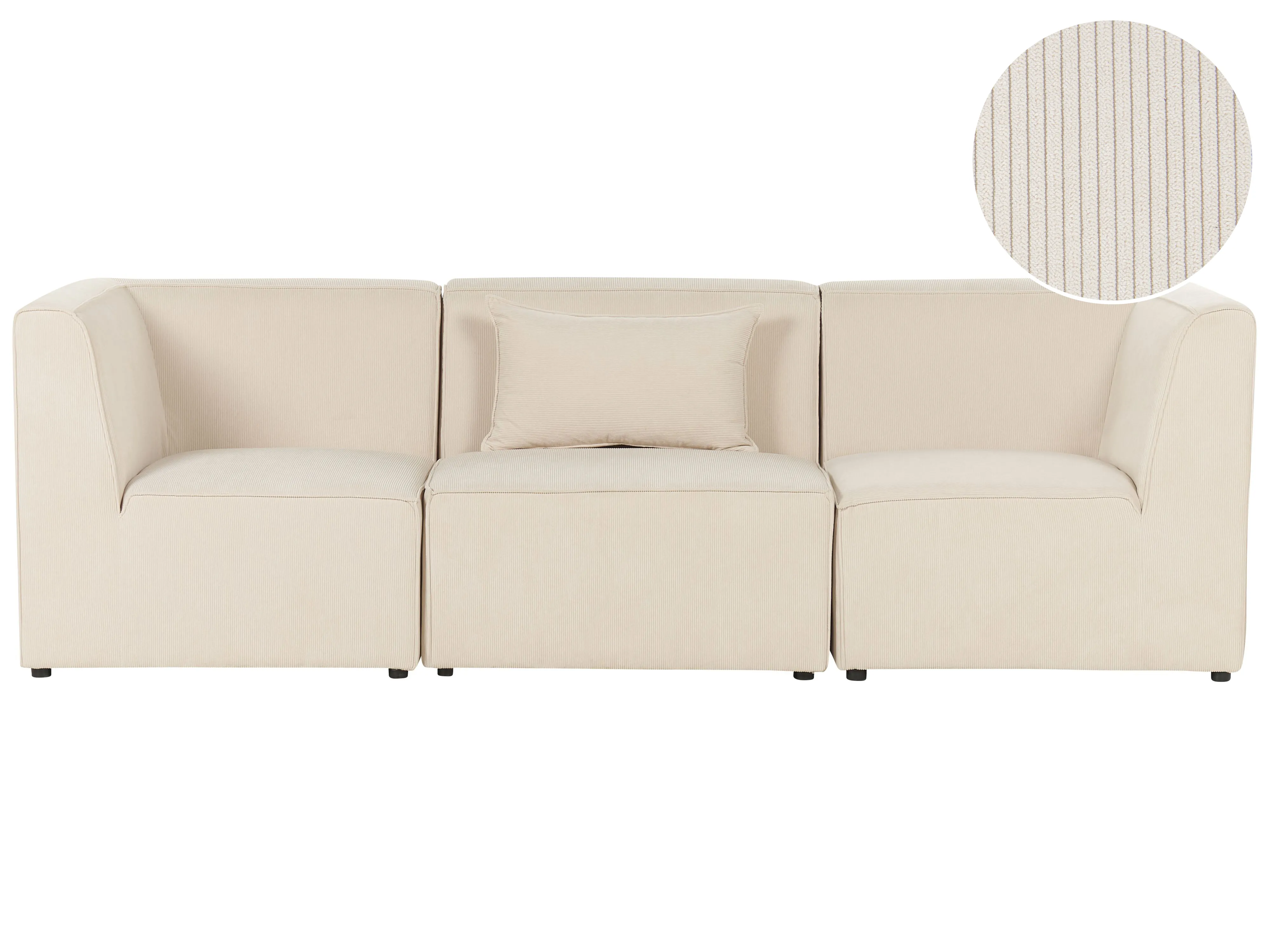 Modulaire bank 3-zits LEMVIG Corduroy Lichtbeige