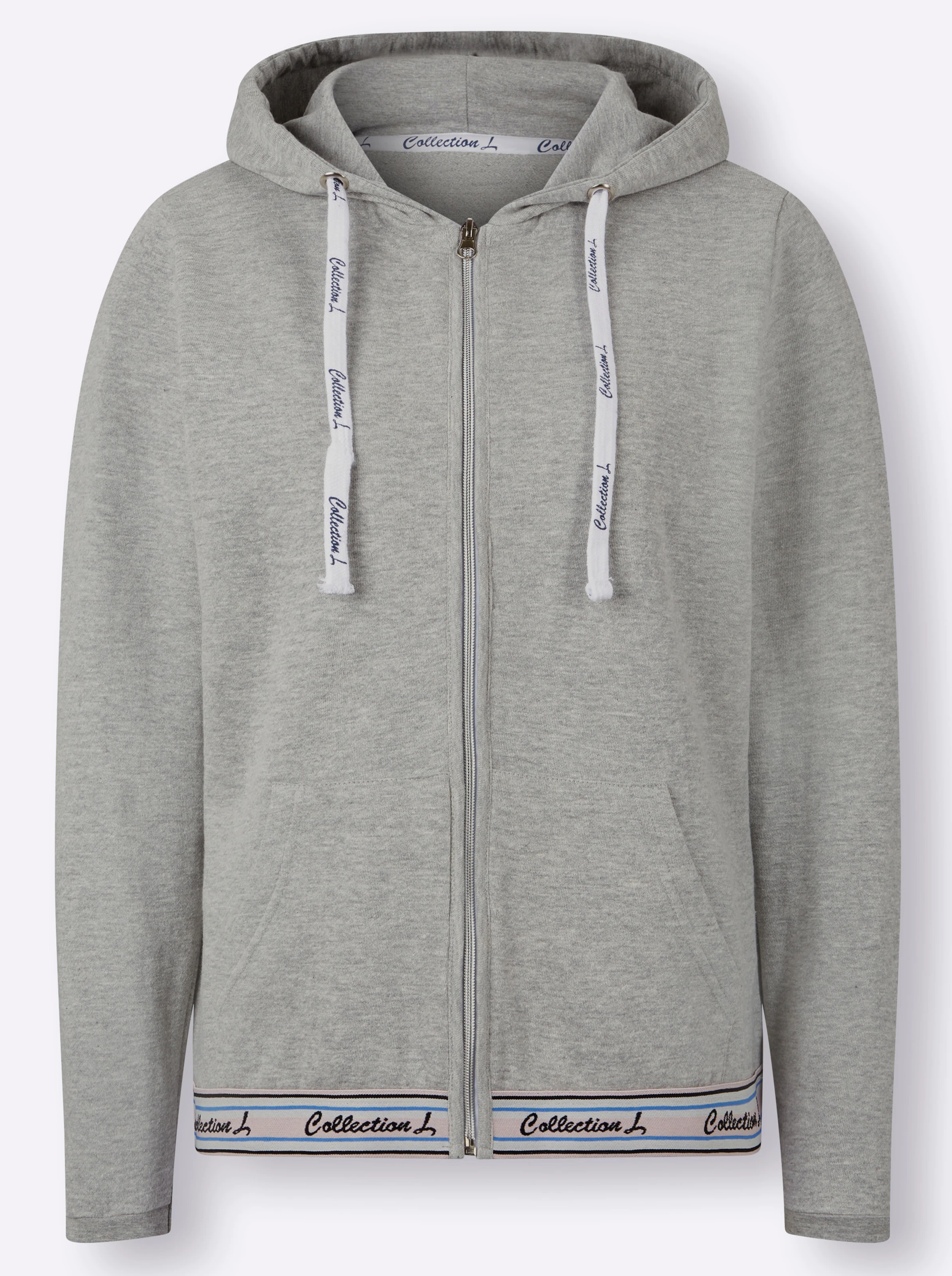 Shirtjacke in grau-meliert